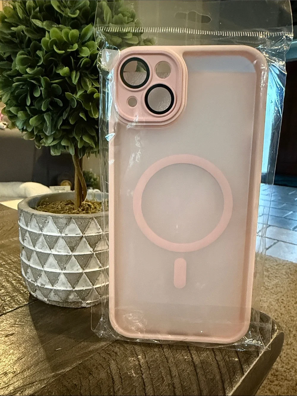 Pink Magnetic-compatible Phone Case for iPhone 15 Plus - Slim Protective Cover